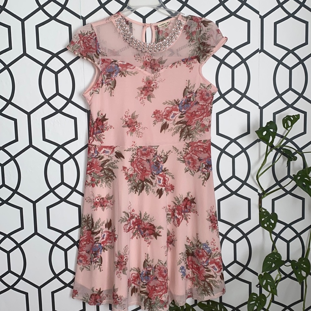 Girls beaded dress size 14 xl